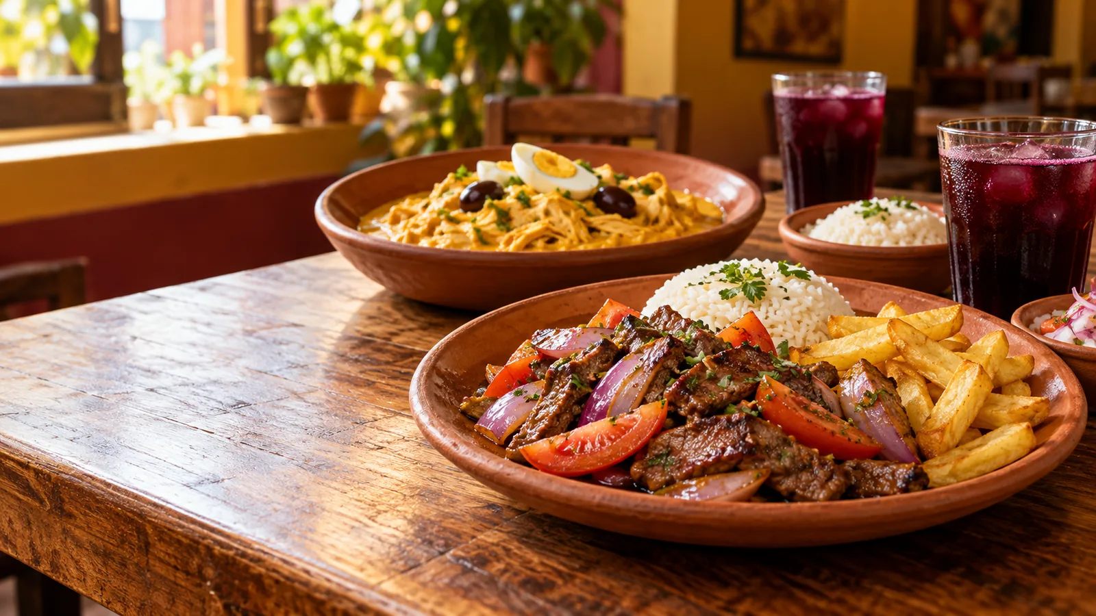 Una mesa servida con los sabores de nuestra cocina peruana